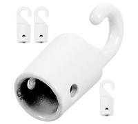 Housoutil Blind Wand Hook Replacement, 4PCS Vertical Blind Wand Hook for Drapes Metal Connector White Replace