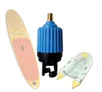 Housoutil Blue Sup Pump Adapter for Paddle Board with Rubber and Copper Material, Standard Fitting to Inflate to Recommended Psi, for Water Sports and Stand-up Paddleboarding