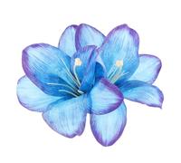 Housoutil Boho Style Flower Hair Clips for Women with Artificial Silk Lily and Alloy Material, Multifunctional Portable Hair Barrettes for Beach Outings and Occasions