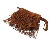Housoutil Boho Tassel Leather Tote 34X29X11Cm Light Tan Crossbody Bag for Western Style and Daily Wear