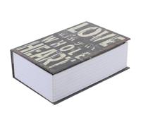 Housoutil Book Safe Box Metal Small Secret Storage Box for Money and Key Security