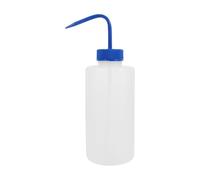 Housoutil Bottle Plastic with 1000ml Leakproof Squeeze Neck Wash Curved and Tip, Multifunctional Water Bottle for Watering Tattoo Eyelashes and Plant