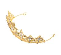 Housoutil Bridal Crown Headpiece Bridal Royal Queen Headband Lightweight Design Comfortable Fit Alloy Crystal Rhinestone Elegant Brilliant Embellishments Sparkle Impeccable Detail Adult