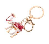 Housoutil Camel Rhinestone Key Chain Sparkling Caravan Pendant Metal Keyring for Car Keys and Bag Charm Women