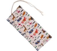 Housoutil Canvas Roll up Pencil Case Lightweight Stationery Organizer with Multiple Slots for Pens and Pencils Portable and Space-Saving Suitable for School Office and Art Supplies