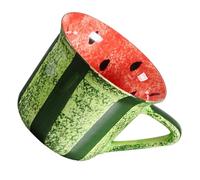 Housoutil Ceramic Coffee Mug with Watermelon Pattern, Heat-Resistant and Versatile 180ml Drink Cup for Morning Routine Or Coffee Shop Use, Stylish and Charming Beverage Cup for Home