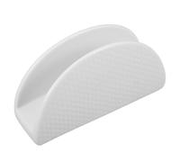 Housoutil Ceramic Napkin Holder with Weighted Base, White Standing Multi-Purpose Napkin Holder for Dining Table and Cocktail Use, Chic Contemporary Design for Restaurant or Home