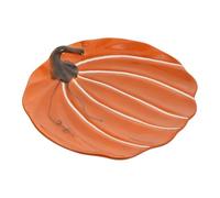 Housoutil Ceramic Pumpkin Plate Autumn Harvest Dinner Plates Pumpkin Candy Dish Trick or Treat Baskets Breakfast Plates Dishes for Halloween Party Favor