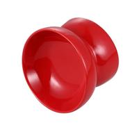 Housoutil Ceramic Red Ceramic Pet Feeding Bowl with High Feet Design Elevated Cat Bowl for Healthy Use and Easy to Carry, for Travel and Daily Pet Feeding