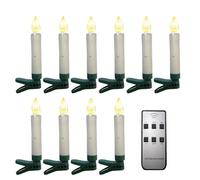 Housoutil Christmas Tree Candle Lights, Christmas Tree Clip on Candle Lights, with Remote Control, Clip on s for for Dining Table Desk Garden
