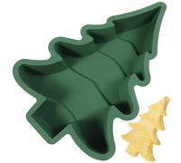 Housoutil Christmas Tree Silicone Baking Mould Pan, Christmas Holiday Soap Bread Mold for Cupcake Biscuit Fondant Muffin Pudding Ice