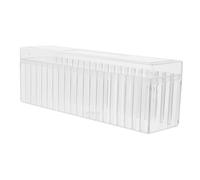 Housoutil Clear Coin Display Box with Slots Transparent Plastic Organizer for Commemorative Coins and Banknotes Multipurpose Money Holder for Collectors and Home Office Storage