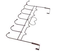 Housoutil Clothes Hanger Brown Iron Construction with Sturdy Design 7-Hook Over The Door Simple and Elegant Style for Robes and Coats Fits Most Standard Doors for Home Or Office Use