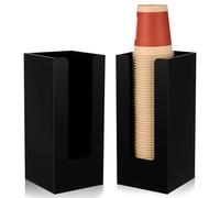 Housoutil Coffee Cup Holders Smooth Edges Acrylic Paper Cup Dispensers and 2 Pcs for Desktop Decorations and Bedrooms for Hot and Cold Drinks