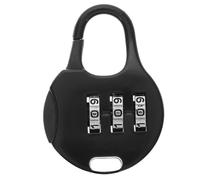 Housoutil Combination Padlock Zinc Alloy Mini with Digital Password for Backpack Security and Travel Bags - Portable Black Numeric Lock for Suitcases and Lockers