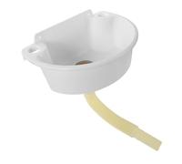 Housoutil Compact Wall-Mounted Wash Basin with Drain Pipe Space-Saving Floating Corner Sink for Small Bathrooms Apartments Campers Utility Areas Modern Minimalist Design