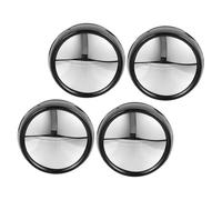 Housoutil Computer Rear-view Convex Monitor Mirror 4pcs Clamp-on Cubicle Desk Magnifier Black for Office Workspace Security and Blind Spot Awareness