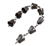 Housoutil Copper Rain Chain Flower Shape Design, 1m Long Decorative Rain Chain Bell for Gutter Downspout, Black Colour, Corrosion Resistant and Easily Connectable for Outdoor Garden