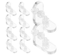 Housoutil Corner Brackets Versatile Applications 10pcs for 3-4mm Panels Acrylic L Shaped with High Transparency for Furniture Assembly and Commercial Displays