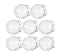 Housoutil Crackle Glass Globe Lamp Shades 8Cm Diameter 8Pcs Sphere Covers for Wall Sconce and Garden Pendant Lights