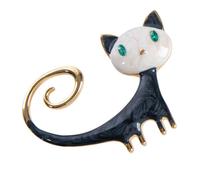 Housoutil Creative Cartoon Cat Brooch Pin with Oil Drop Effect, Alloy Material Clothing Accessory, Lovely and Chic Design for Party Decoration and Everyday Wear