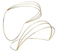 Housoutil Crown Base DIY Frame 2 Pieces Iron Electrophoresis Gold Headband Accessories for Hanfu and Traditional Hairwear Craft Wedding Use