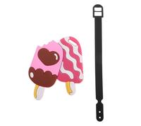 Housoutil Cute Ice Cream Shaped Luggage Tag Made of Soft and Sturdy PVC with Multifunctional Design, Resistant to Damage, for Travel and Train Journeys, Easy Identification for Bags