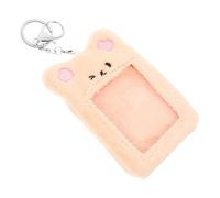Housoutil Cute Plush Bag Wallet Holder Inside Pockets, Portable and Practical Khaki Name Tag for Travelling and Camping, Simple Unique Style for Teens and Officers