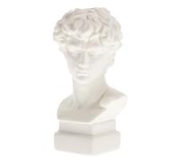 Housoutil David Statue Ceramic Vase Tall White Flower Vase for Table Centerpieces Artistic Home Décor