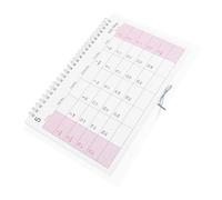 Housoutil Desk Calendar Large Red Cover Standing Flip Planner with Ample Writing Space Holiday Highlights and Lunar Phases Minimal Space Desktop Organizer for Home and Office