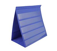 Housoutil Desktop Pocket Chart Self Standing Tabletop File Holder with Blank Cards for Easy Teaching and Display for Teachers White