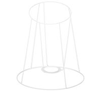 Housoutil DIY Metal Lampshade Frame for Table Lamp, Iron Lamp Shade Bracket with 14Cm Top Diameter and 20Cm Bottom Diameter, 23Cm High Lampshade Making Rack for Home Lighting