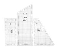 Housoutil DIY Quilting Template Set Acrylic Sewing Tools for Machine Quilting and Easy to Store, for Sewing Projects and Patchwork Crafting