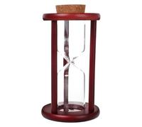 Housoutil DIY Sand Timer 9.8X17Cm Wooden Hourglass with Cork Refillable Sand Container for Office and Craft Projects
