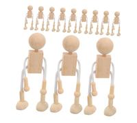 Housoutil DIY Wooden Peg Dolls Unfinished Wood Craft Material for Painting Friendly Wooden Figures for Home School Office Decor and Art Projects
