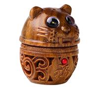Housoutil DIY Wooden Tiger Charm Keychain Kit Aromatherapy Pendant for Bags Phones Natural Craft Air Purifying Aroma Beads Holder Rotatable Design for Custom Fragrance
