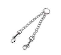 Housoutil Double Head Pet Pulling Strap Dog Traction Rope with Stainless Iron Chain, Fit and Not to Hurt Your Pet's Neck, for Graduation Time and Pet Supplies Use