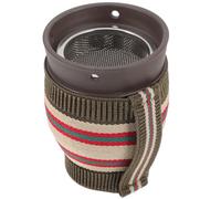 Housoutil Double Layer Ceramic Moxibustion Burner Cup with Guasha Scraping Feature for Household Use and Cold Dispelling Therapy
