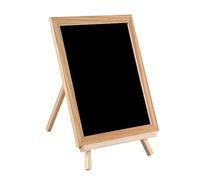 Housoutil Drawing Board Easel with Single Sided Black Writing Blackboard Standing Art Board for Creativity and Learning Easy to Erase and Store Crayons Preschool and Early School Use
