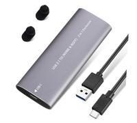 Housoutil Dual Protocol Portable Solid State Drive M.2 Ngff Nvme with Smooth Rail Tray and USB 3.1 Type-C for PC and Smart TV Storage
