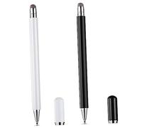 Housoutil Dual-tip Touch Screen Stylus Pen Set 2 Pcs Capacitive Stylus for Tablets and Smartphones Black and White High Precision for Artists and Designers