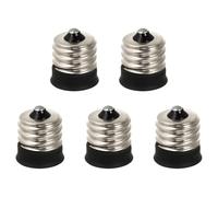 Housoutil E17 to E14 Lamp Socket Base Adapter, 5PCS LED Lamp Socket Adapter for Incandescent Bulbs, Halogen Energy Saving