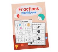 Housoutil Educational Fraction Workbook with Fraction Circles for Preschool Math Learning Tool Age Appropriate Page Practice Book for Classroom and Home Use