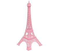 Housoutil Eiffel Tower Figurine 32CM Pink Decorative Desktop Model French Culture Souvenir Tabletop Decor Party Centerpiece Cake Topper