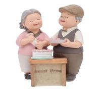 Housoutil Elderly Couple Figurines, Old Age Couple Statues Sculpture, DIY Making Cake Wedding Anniversary Ornaments for Valentine's Day Wedding Anniversary Home Birthday