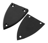Housoutil Electric Guitar Truss Rod Cover Plates for Repairing and Maintaining Electric Guitar Hardware 2pcs in Black Abs Material, Sturdy Replacement Parts Suitable for Tremolo Cavity