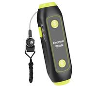 Housoutil Electronic Handheld Whistle with Sos Light and Flashlight for Coaches Referees Teachers, Outdoor Camping Hiking Boating Safety Whistle with Lanyard, Green (battery Not Included)