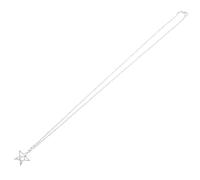 Housoutil Elegant Star Pendant Necklace Chain for Women in Silver Zinc Alloy, Comfortable to Touch and Portable Carry, Graduation Season Gift for Party or Festival Neck Decoration