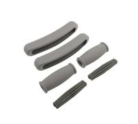 Housoutil Ergonomic Comfort Rubber Crutch Hand Grip Replacement Set with Anti-slip Underarm Crutch Pads for Walker and Cane Handles, 6pcs Pack Suitable for Home and Outdoor Use