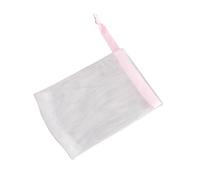 Housoutil Exfoliating Soap Saver Pouch and Hanging Buckle Plastic Foaming Net with Drawstring Design 5pcs Random Color for Bath and Facial Cleaning